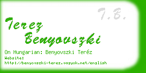terez benyovszki business card