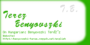 terez benyovszki business card